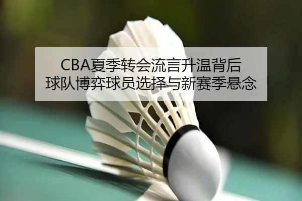 CBA夏季转会流言升温背后 球队博弈球员选择与新赛季悬念 - aitiyu